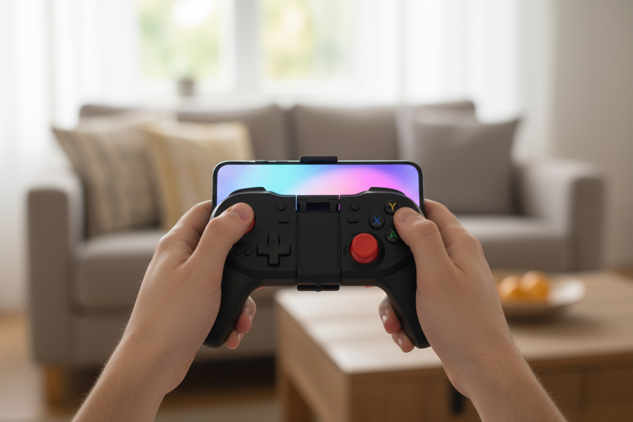 Wireless Bluetooth Mobile Game Controller - Telescopic Gamepad for iOS & Android