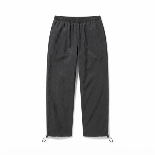 Men's quick-dry joggers with elastic waistband and drawstring, dark grey